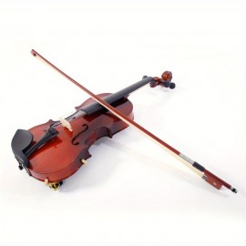 4/4 Full-Size Exquisite Matte Finish Violin - Solid Wood Construction, Datewood Fittings, Hard Case and Bow Included, Perfect Classic Acoustic String Instrument for Beginners and Students, Ideal for Music Education and Performance