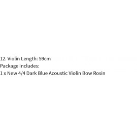 4/ 4 Full Size Dark Blue Acoustic Violin Pack with Arbor White Horse Tail Bow and Basswood Violin