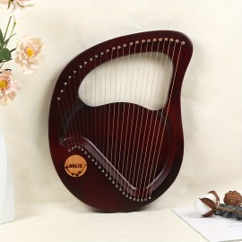 Learn to Play Music Easily with the Lyre 24-String Beginner Harp - Small & Portable!