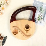 24-String Beginners Delight - Portable Lyre Harp with Intuitive Playability - Lightweight & Stylish Design for Easy Learning and Enchanting Soundscapes