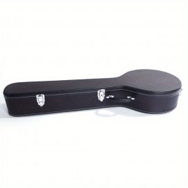 5-String 6-String Microgroove Pattern Leather Wood Banjos Case Black