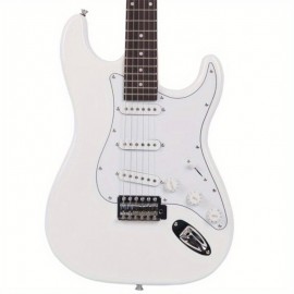 Exquisite Rosewood Fingerboard White Electric Guitar - High-Quality Instrument with Smooth Playability and Rich Tones - Perfect for Beginners and Professionals Alike