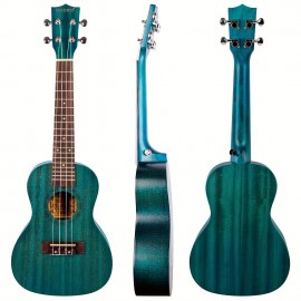 GECKO Concert Ukulele Mahogany 23 Inch - Beginner Kit with Gig Bag, Strap, Nylon Strings, Picks, Cloth