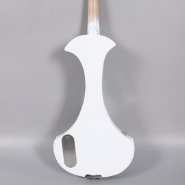 Modoustring White 4/4 Electric Violin Solid Wood Nice Tone Free Case Bow Ebony Fittings Violin Shoulder Rest 1/4'' Jack Cable, You Can Connect To The Most Popular AMP Ebony Fingerboard And Pegs Chin Rest, Durable Tailpiece