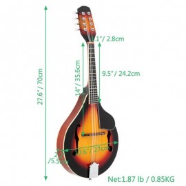 A Style Elegant Mandolin with Guard Board Sunset