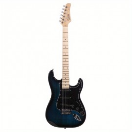 Glarry GST Stylish Electric Guitar Kit With Black Pickguard Dark Blue