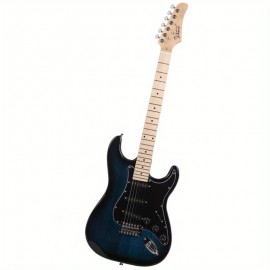 Glarry GST Stylish Electric Guitar Kit With Black Pickguard Dark Blue