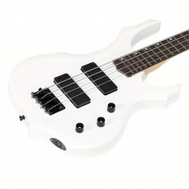 Full Size 4 String Burning Fire Electric Bass Guitar + 20W Amp & Accessories