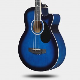 4 String Electric Acoustic Bass Guitar W/ 4-Band Equalizer Blue