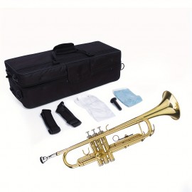 Band instrument trumpet, brass Golden trumpet in B-flat key