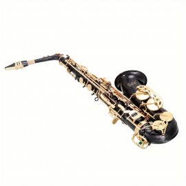 11-Reed Alto Saxophone E-Flat Eb - Professional-Grade Instrument for Students and Beginners with Hard Case, Care Kit, and Black Finish - Ideal for Music Lovers and New Learners