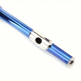 Cupronickel C 16-Key Closed Hole Concert Band Flute Blue