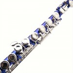 Cupronickel C 16-Key Closed Hole Concert Band Flute Blue