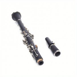 Black 17-key B-flat clarinet (nickel-plated key)+ box + cleaning cloth + lubricant + screwdriver