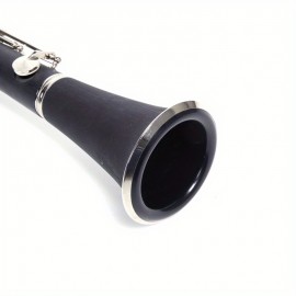 Black 17-key B-flat clarinet (nickel-plated key)+ box + cleaning cloth + lubricant + screwdriver