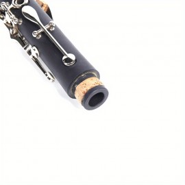 Black 17-key B-flat clarinet (nickel-plated key)+ box + cleaning cloth + lubricant + screwdriver