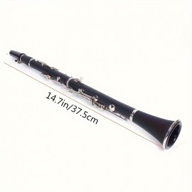 Black 17-key B-flat clarinet (nickel-plated key)+ box + cleaning cloth + lubricant + screwdriver