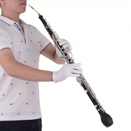 Professional English Horn Alto Oboe F Key Synthetic Wood Body Silver-plated Keys Woodwind Instrument With Reed Gloves Cleaning Cloth Case Carry Mini Screwdriver