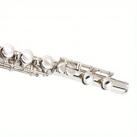 High- Quality Nickel Plated C Band Flute with E Key for Flute Enthusiasts - 16 Closed Holes Key of C Premium Material Flute