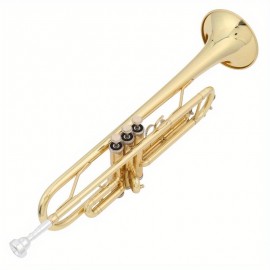 UBesGoo Beginner Gold Lacquer Brass Bb Trumpet with Care for Student School Band