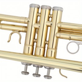 UBesGoo Beginner Gold Lacquer Brass Bb Trumpet with Care for Student School Band