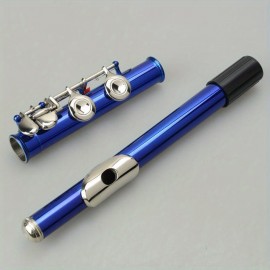 Blue 16-hole C-closed Hole White Copper Flute + Bar + Cleaning Cloth + Lubricant + Screwdriver