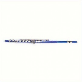 Blue 16-hole C-closed Hole White Copper Flute + Bar + Cleaning Cloth + Lubricant + Screwdriver