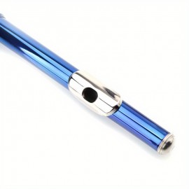 Blue 16-hole C-closed Hole White Copper Flute + Bar + Cleaning Cloth + Lubricant + Screwdriver