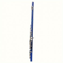 Blue 16-hole Cupronickel Flute In Key C