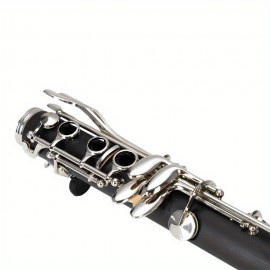 17 Key Beginner Clarinet Black with 2 Mouthpieces Connector for Students