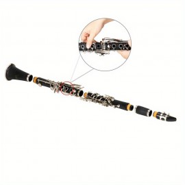 17 Key Beginner Clarinet Black with 2 Mouthpieces Connector for Students