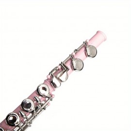 Pink 16-hole C-tone closed-hole copper flute+bar+cleaning cloth+lubricant+screwdriver