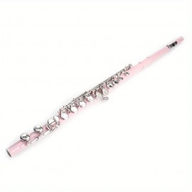 Pink 16-hole C-tone closed-hole copper flute+bar+cleaning cloth+lubricant+screwdriver