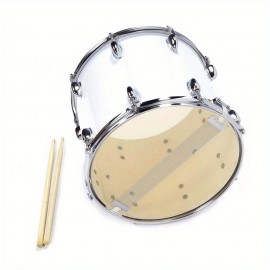 Marching Drum Set with Drumsticks Key Strap - Percussion Instrument for School Band - Adjustable Shoulder Strap Included