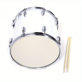 Marching Drum Set with Drumsticks Key Strap - Percussion Instrument for School Band - Adjustable Shoulder Strap Included