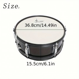 LADE 14-inch Snare Drum Set, Stainless Steel Marching Drum with Angelic Voice Heavenly Sound, Powerful Tone, 14.49-inch Drum Width