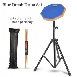 8-Inch Premium Rubber Wooden Dumb Drum Practice Set - Practice Pads & Devices with Enhanced Grip, Durability, and Bold Bracket for Improved Drumming Skills and Performance