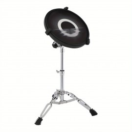 12in Round Silicone Black Practice Drum with Stand