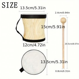 Professional Hand Drum with Sheepskin Head and Drumstick - Wooden Percussion Instrument - Includes Carry Bag - Ideal for Music Enthusiasts, Gifts, and Drumming Sessions - Suitable for Ages 14+