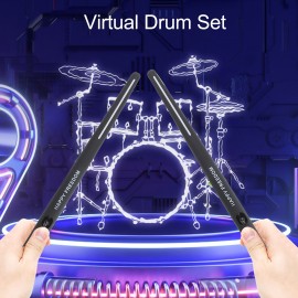 Motion Sensing Virtual Drum Set, Compact Electronic Drum Kit With Virtual Reality Technology, Portable Virtual Electronic Air Drum Set For Adults, Start Performance Anytime, Anywhere