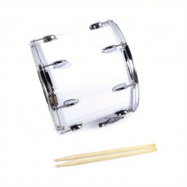 Marching Drum Set with Drumsticks Key Strap - Percussion Instrument for School Band - 14 x 10 inches Adjustable Shoulder Strap included