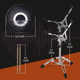 Drum pad drum stand with silent drum pads and silicone practice drum with stand