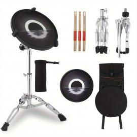 Drum pad drum stand with silent drum pads and silicone practice drum with stand