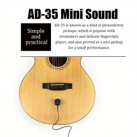 Lixada AD-35 Mini Sound Pick-up Piezo Amplifier Transducer Stick Piezo Pickup for Acoustic Guitar Ukulele Violin Cello Banjo