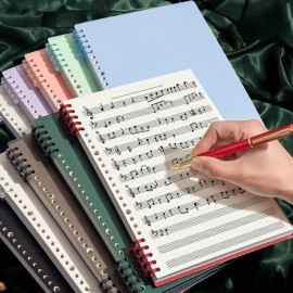 60-Sheet B5 Music Notation Notebook - Reusable Loose-Leaf Staff Paper - 120-Page Double-Sided Exercise Book for Musicians & Composers - Perfect for Music Practice & Composition