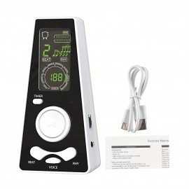 Electronic Digital Metronome Timer Universal Electronic Metronome with Volume and Beat Speed Control Battery USB Cable Powered