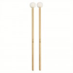 Lixada 1 Pair Felt Mallets Drum Sticks with Wood Handle for Percussion Instrument White