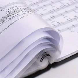 20 Sheets 40 Pages A4 Size Music Sheet Folder - Clear Transparent Plastic Document File for Piano Score Storage and Organization - Durable, Water-Resistant, and Easy to Carry