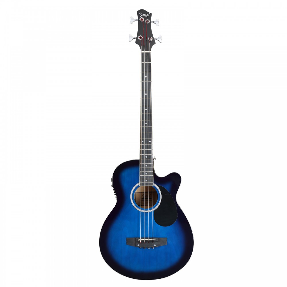 4 String Electric Acoustic Bass Guitar W/ 4-Band Equalizer Blue