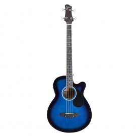 4 String Electric Acoustic Bass Guitar W/ 4-Band Equalizer Blue